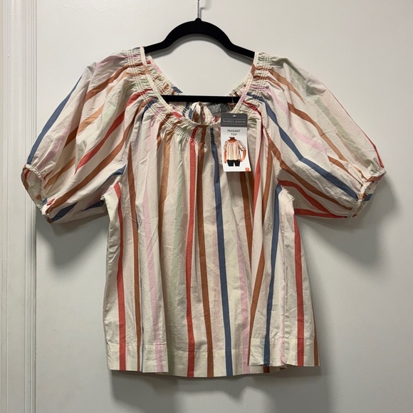 Colorful Striped Women's Blouse - Picture 1 of 5